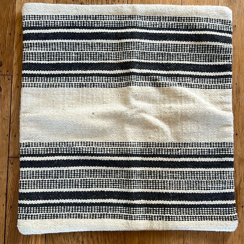 Cream / Smokey Blue Pillow Cover